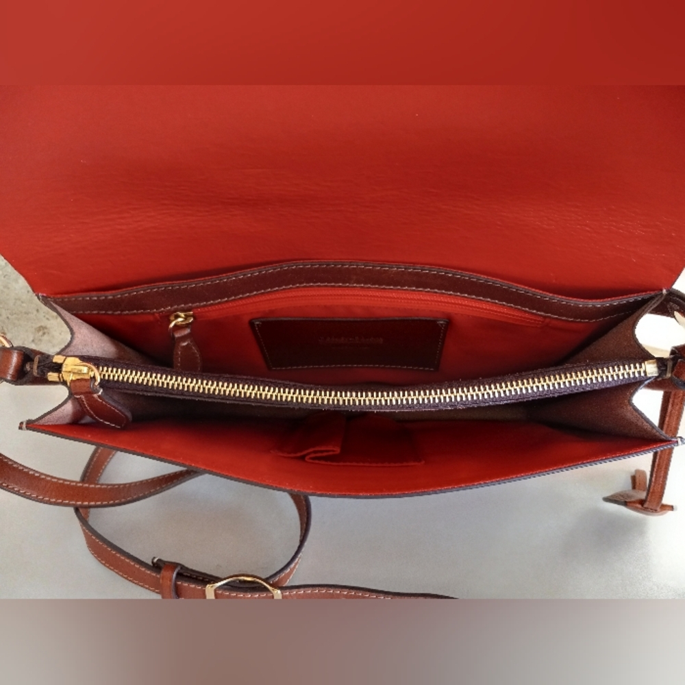 Dooney & Bourke Alto ITALIA, Large Cecelia Crossbody Bag, Saddle - Picture 8 of 16